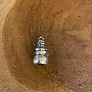 RETIRED James Avery Snowman Charm, Sterling Silver